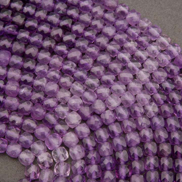Amethyst A · Ombre · Microfaceted · Cube · 4mm, Tejas Beads, Beads