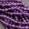 Amethyst · Smooth · Round · 6mm, 8mm, 10mm · Large Hole · 1/2 Strand, Tejas Beads, Beads