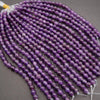 Amethyst · Smooth · Round · 6mm, 8mm, 10mm · Large Hole · 1/2 Strand, Tejas Beads, Beads