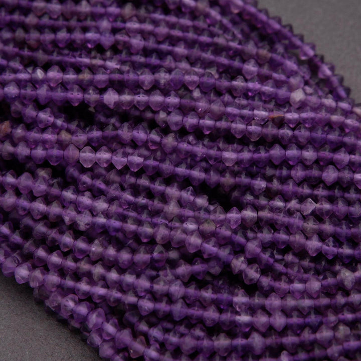 Amethyst · Microfaceted · Saucer · 3.5mm, Tejas Beads, Beads
