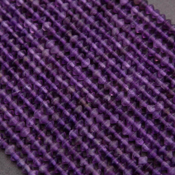 Amethyst · Microfaceted · Saucer · 3.5mm, Tejas Beads, Beads