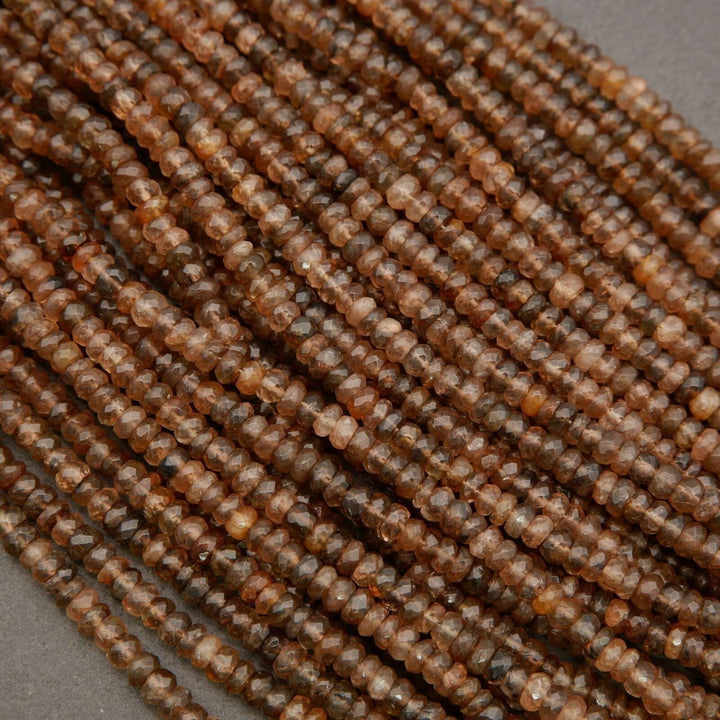 Andalusite A+ · Microfaceted · Rondelle · 3mm, 4mm, Tejas Beads, Beads