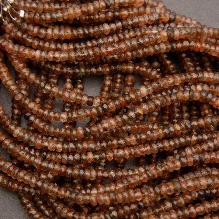 Andalusite A+ · Microfaceted · Rondelle · 3mm, 4mm, Tejas Beads, Beads