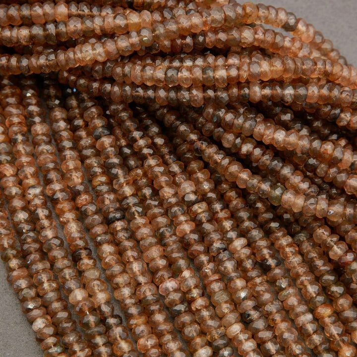 Andalusite A+ · Microfaceted · Rondelle · 3mm, 4mm, Tejas Beads, Beads