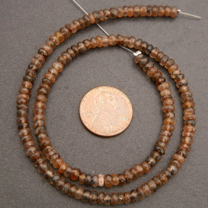 Andalusite A+ · Microfaceted · Rondelle · 3mm, 4mm, Tejas Beads, Beads