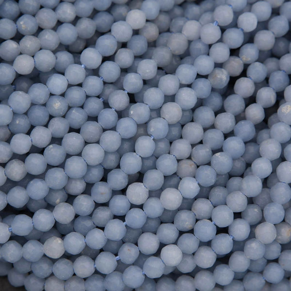 Close-up of blue spherical beads