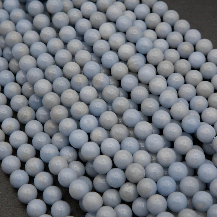 Angelite · Smooth · Round · 6mm, 8mm, 10mm, Tejas Beads, Beads