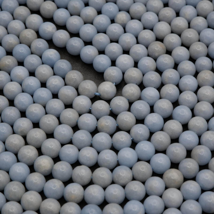 Angelite · Smooth · Round · 6mm, 8mm, 10mm, Tejas Beads, Beads