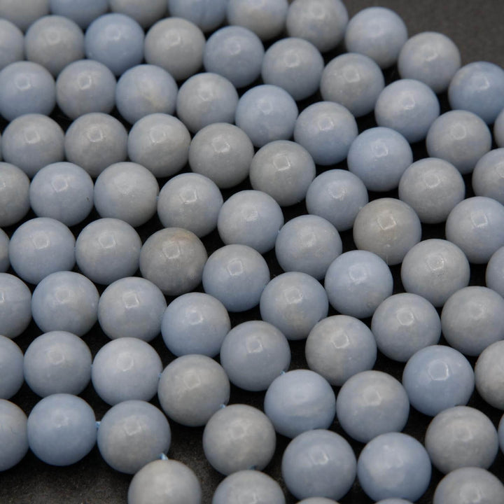 Angelite · Smooth · Round · 6mm, 8mm, 10mm, Tejas Beads, Beads
