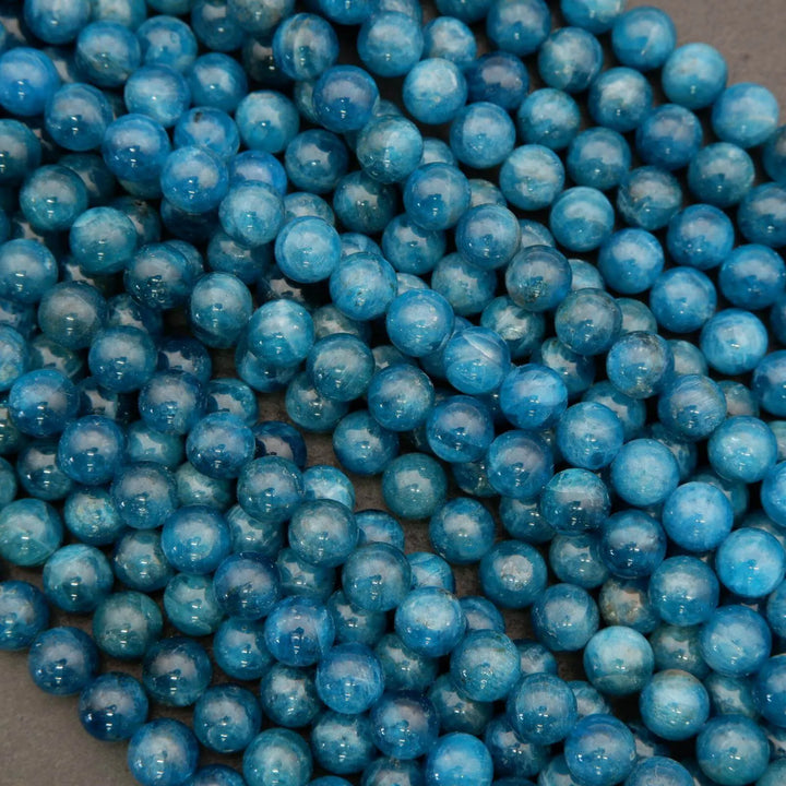 Blue Apatite A · Smooth · Round · 6mm, 8mm, 10mm, 12mm, 14mm, Tejas Beads, Beads
