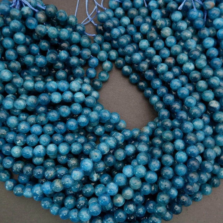 Blue Apatite A · Smooth · Round · 6mm, 8mm, 10mm, 12mm, 14mm, Tejas Beads, Beads