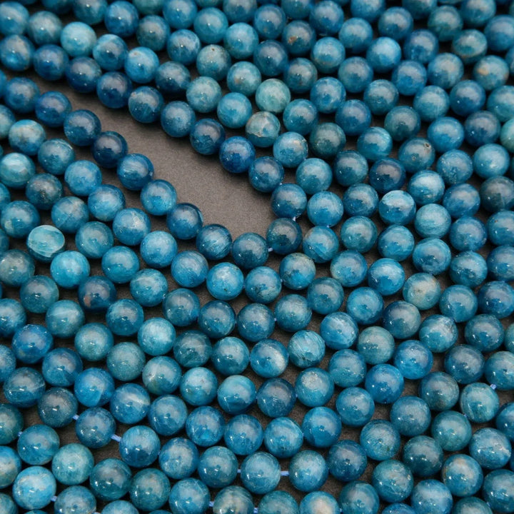 Blue Apatite A · Smooth · Round · 6mm, 8mm, 10mm, 12mm, 14mm, Tejas Beads, Beads