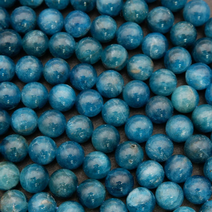 Blue Apatite A · Smooth · Round · 6mm, 8mm, 10mm, 12mm, 14mm, Tejas Beads, Beads
