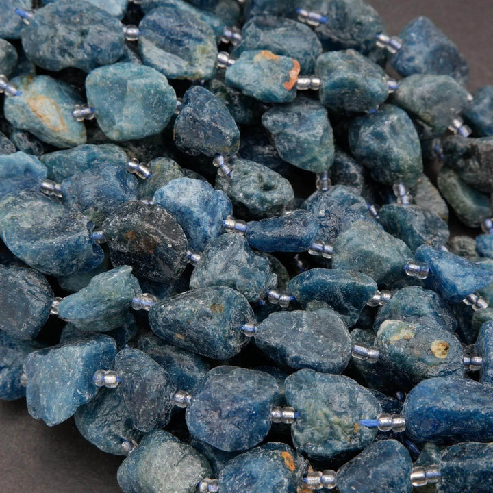 Blue Apatite · Rough Raw · Nugget · 13mm, Tejas Beads, Beads