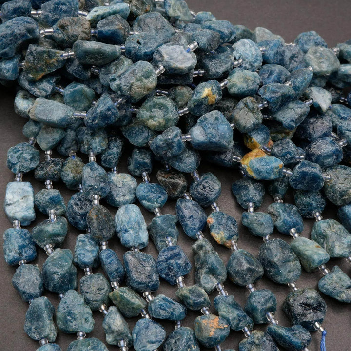 Blue Apatite · Rough Raw · Nugget · 13mm, Tejas Beads, Beads