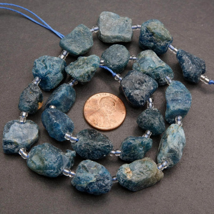Blue Apatite · Rough Raw · Nugget · 13mm, Tejas Beads, Beads