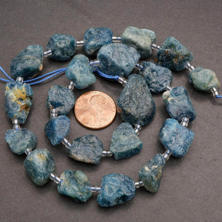 Blue Apatite · Rough Raw · Nugget · 13mm, Tejas Beads, Beads