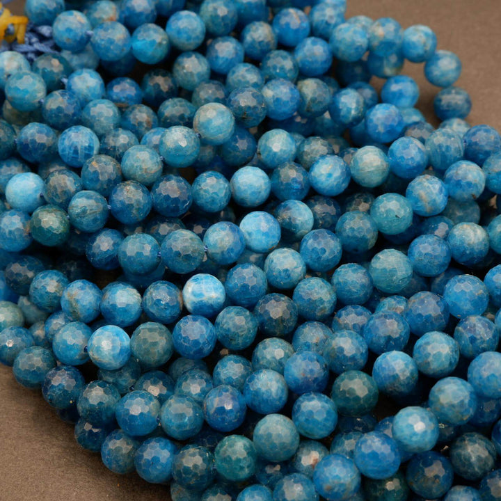Blue Apatite A · Faceted · Round · 8mm, Tejas Beads, Beads