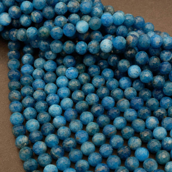 Blue Apatite A · Faceted · Round · 8mm, Tejas Beads, Beads