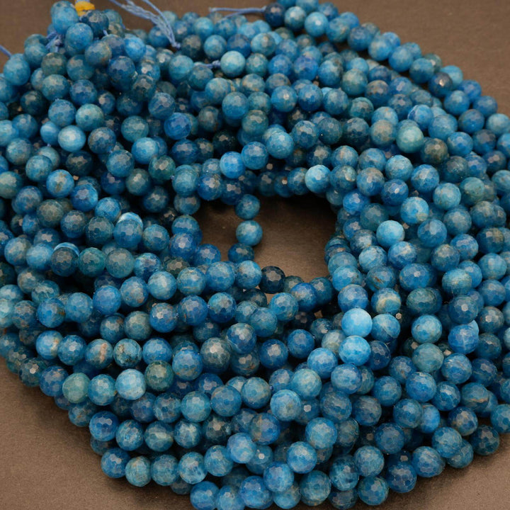 Blue Apatite A · Faceted · Round · 8mm, Tejas Beads, Beads