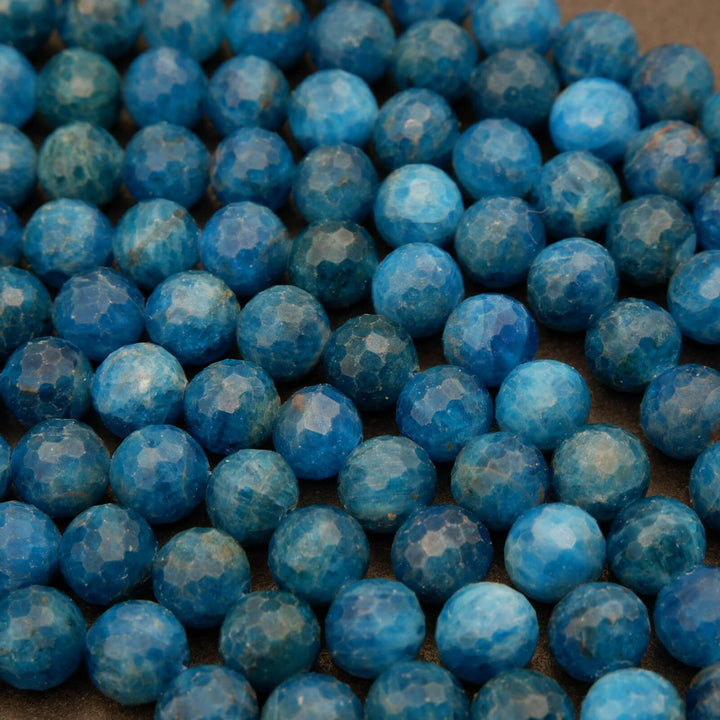Blue Apatite A · Faceted · Round · 8mm, Tejas Beads, Beads