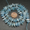 Blue Aquamarine beads.