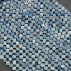 Natural aquamarine gemstone beads in pale blue shades