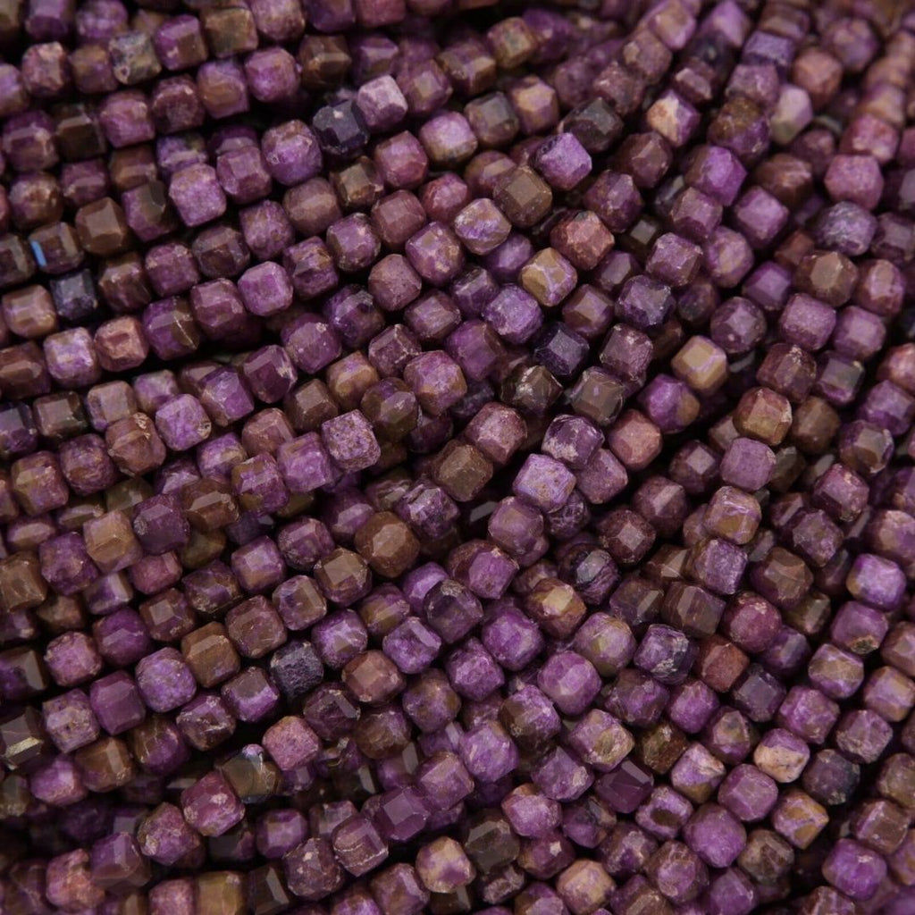 Atlantisite Stichtite · Microfaceted · Cube · 3mm– Tejas Beads