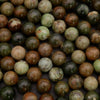 Close-up of multicolored beads with a focus on texture and color variation.