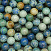 Blue and green azurite beads.
