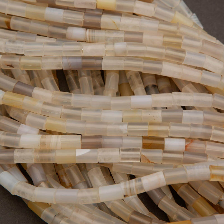 Banded Agate · Smooth · Tube · 5mm, Tejas Beads, Beads