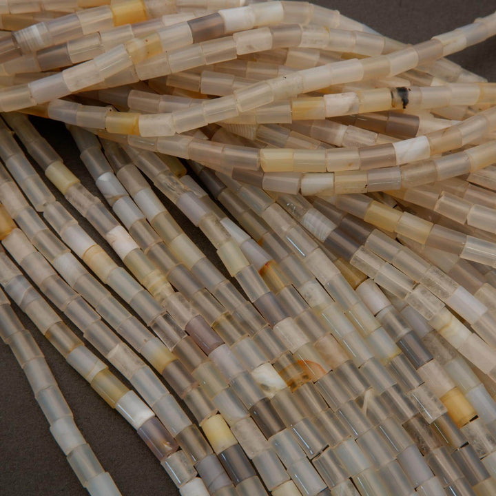 Banded Agate · Smooth · Tube · 5mm, Tejas Beads, Beads