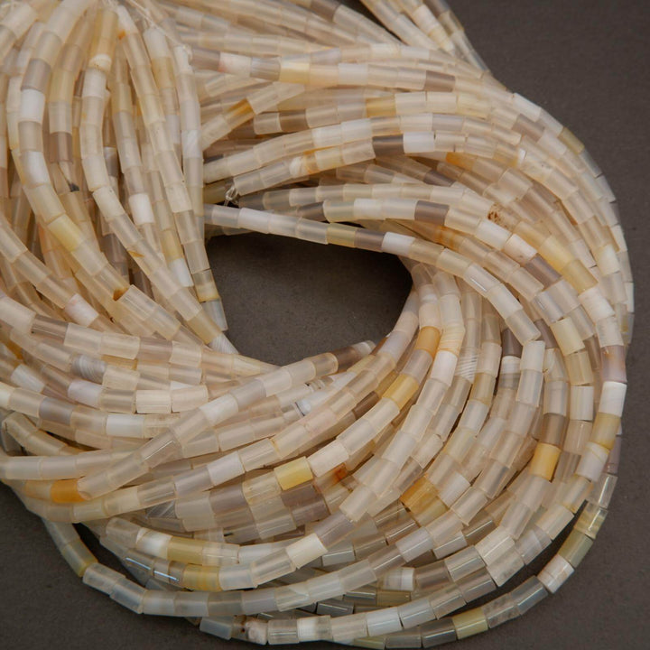 Banded Agate · Smooth · Tube · 5mm, Tejas Beads, Beads