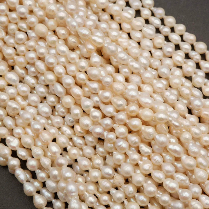 Freshwater Pearl · Baroque · White · 5.5mm, Tejas Beads, Beads