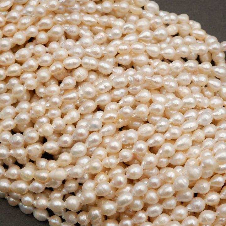 Freshwater Pearl · Baroque · White · 5.5mm, Tejas Beads, Beads