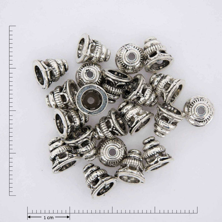 Silver Bead Cap Jewelry Findings.
