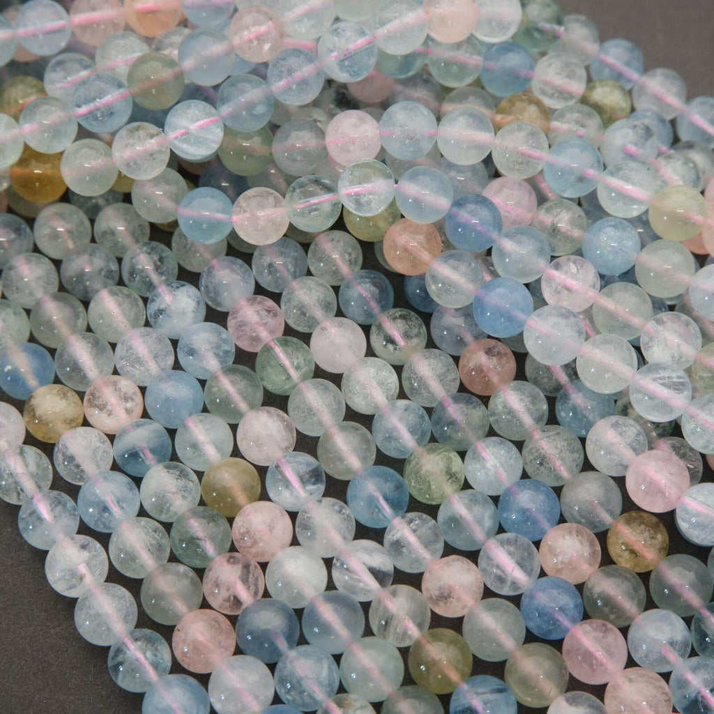 Close-up of multicolored beads on a string