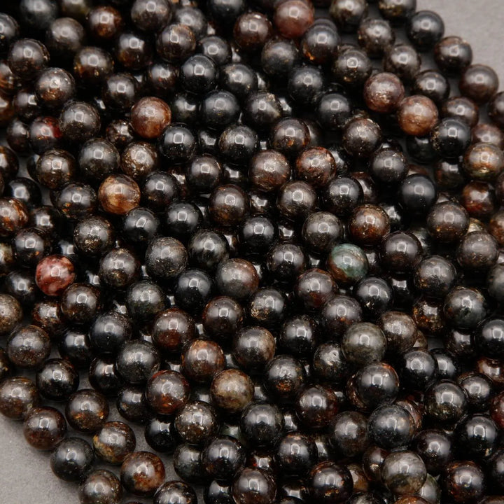 Phlogopite Biotite Mica · Smooth · Round · 6mm, 8mm, Tejas Beads, Beads