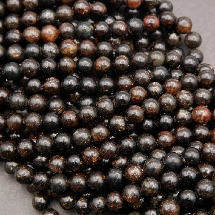 Phlogopite Biotite Mica · Smooth · Round · 6mm, 8mm, Tejas Beads, Beads
