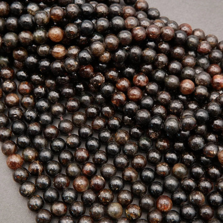 Phlogopite Biotite Mica · Smooth · Round · 6mm, 8mm, Tejas Beads, Beads