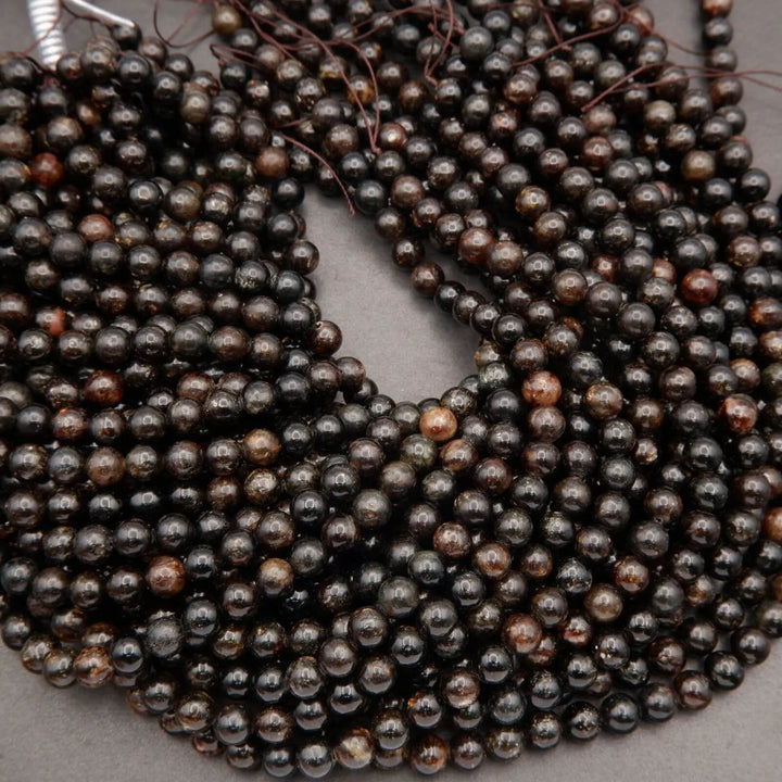 Phlogopite Biotite Mica · Smooth · Round · 6mm, 8mm, Tejas Beads, Beads