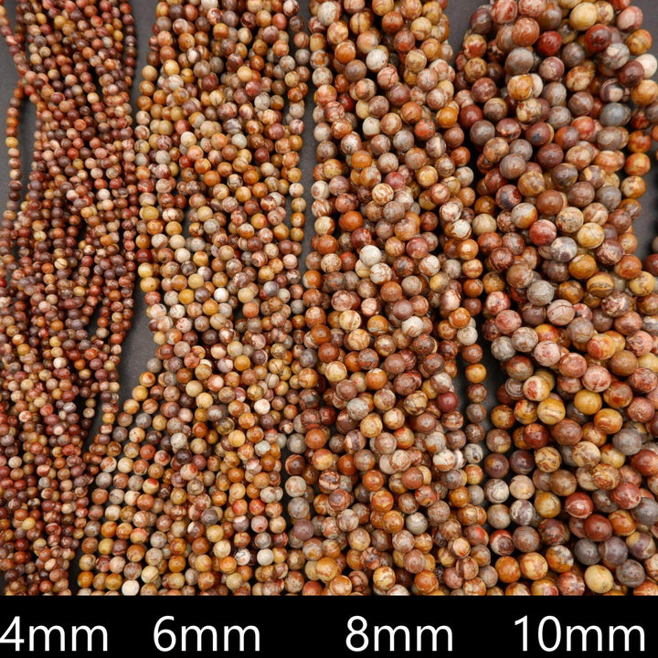 Mexican Bird's Eye Rhyolite · Smooth · Round · 4mm, 6mm, 8mm, 10mm, Tejas Beads, Beads
