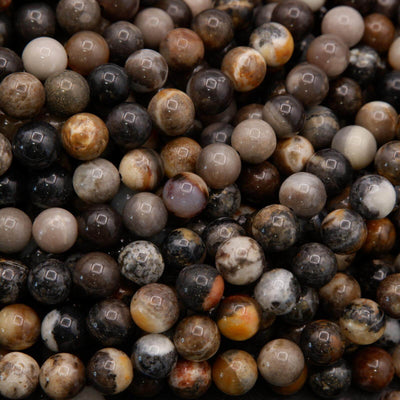 Brazilian Black Amazonite · Smooth · Round · 8mm, 10mm