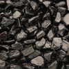 Close-up of dark metallic nuggets