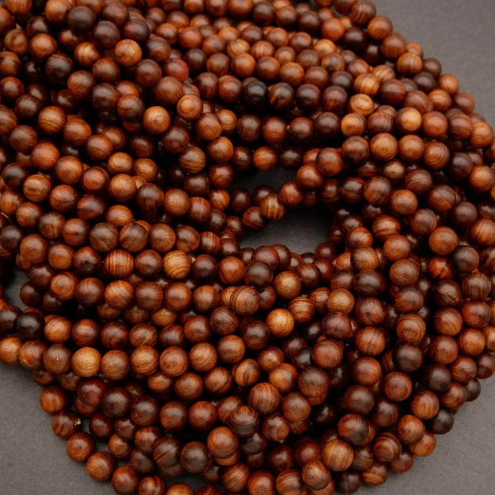 Black Rosewood · Smooth · Round · 6mm, 8mm, 10mm, Tejas Beads, Beads