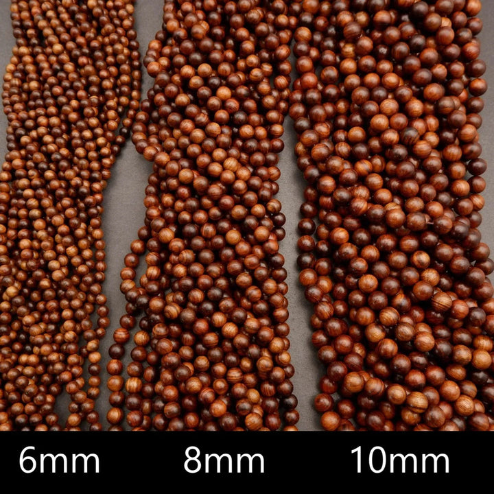 Black Rosewood · Smooth · Round · 6mm, 8mm, 10mm, Tejas Beads, Beads