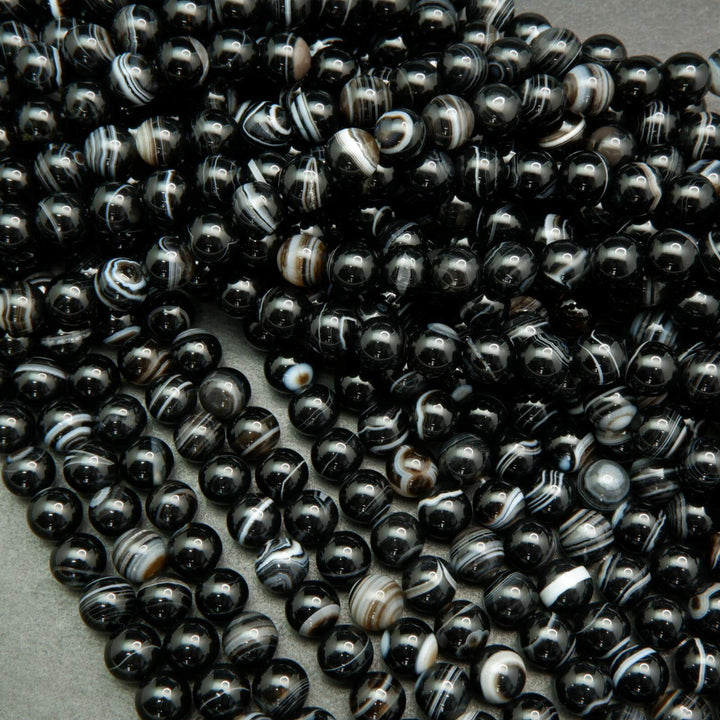 Black sardonyx beads.