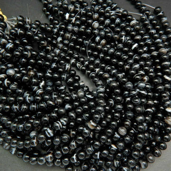 Black sardonyx beads.