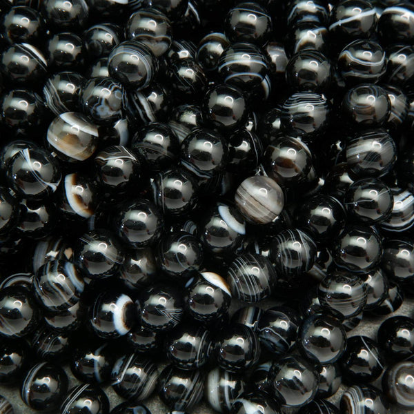 Black sardonyx beads.