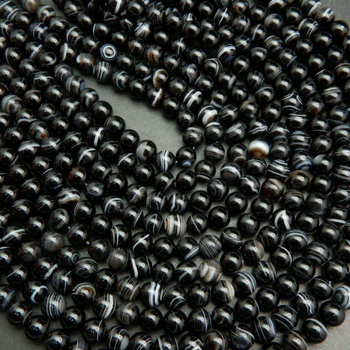 Black sardonyx beads.